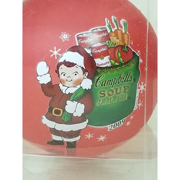 Campbell's Soup Ornament Red 2009 Mm Mm Good Green 2013 Christmas Tree NIB x2 - Picture 4 of 11